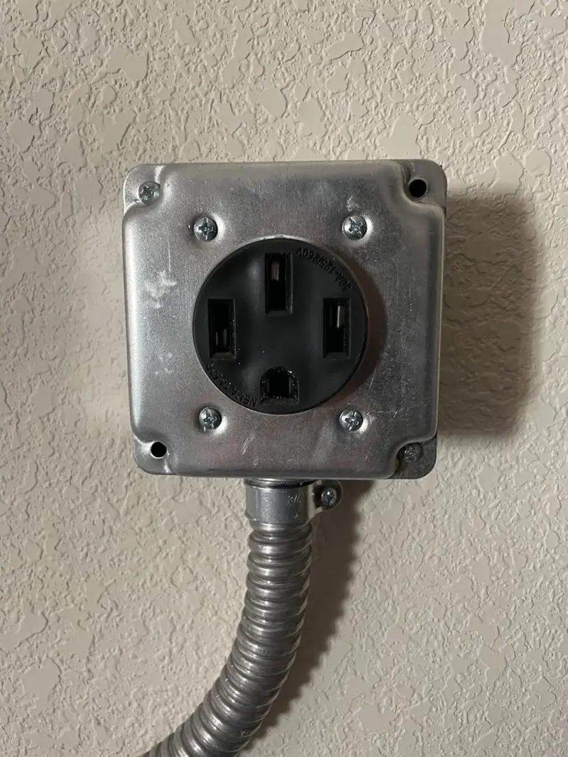 NEMA 14-50 outlet installed for Smart Home Electrical in Sallisaw